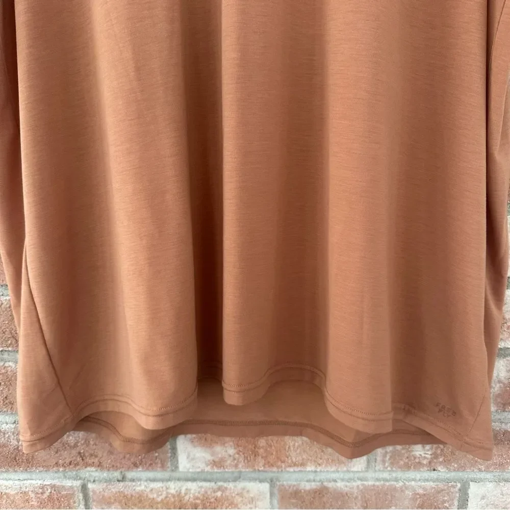 Free Fly Short Sleeve T Shirt Mens XXL 2XL Peach Tan Breathable Gorpcore Fishing
